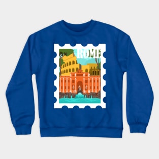 ROME - Italy traveling city view art postmark Crewneck Sweatshirt